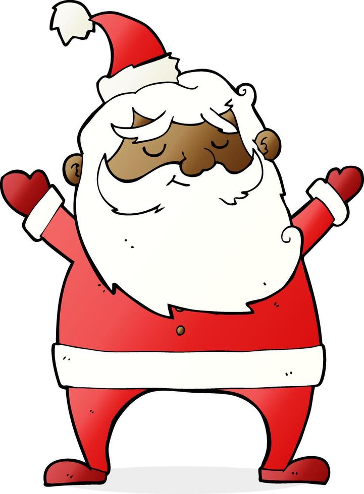 jolly santa cartoon vector