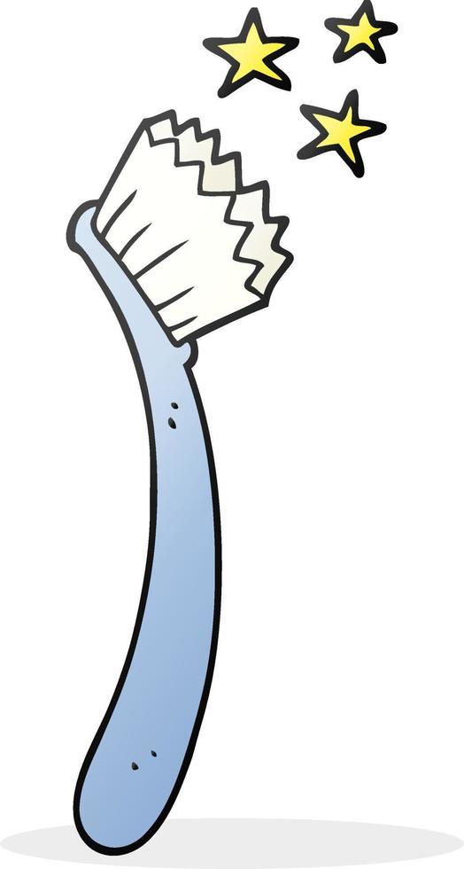 cartoon tooth brush vector