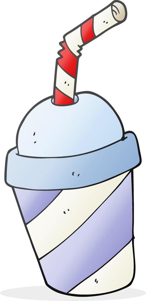 cartoon soda drink cup vector