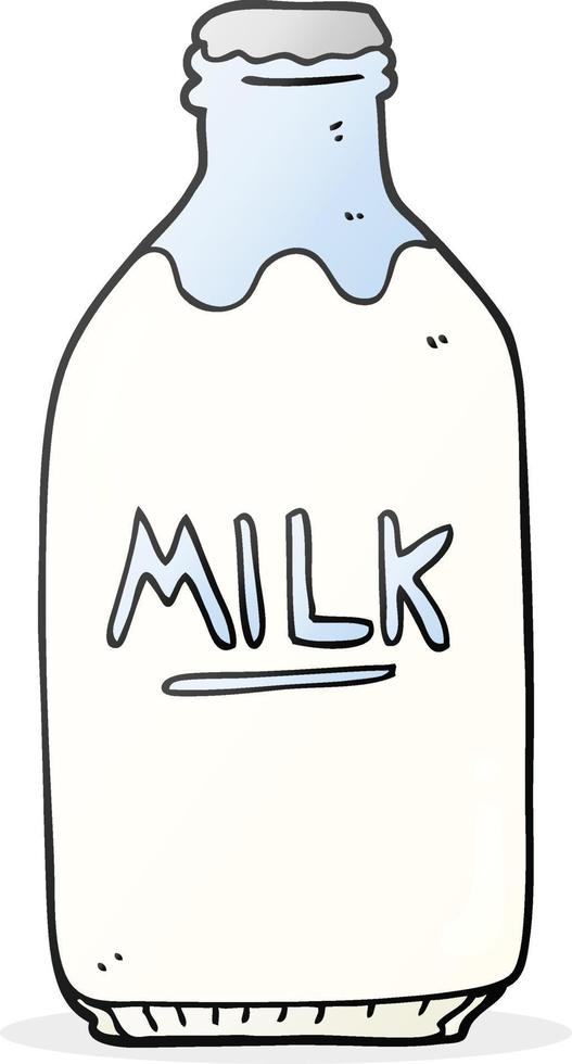 botella de leche de dibujos animados vector