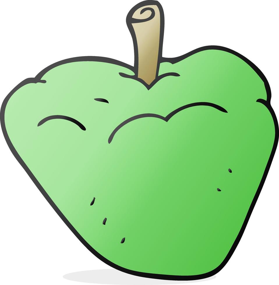 cartoon organic apple vector
