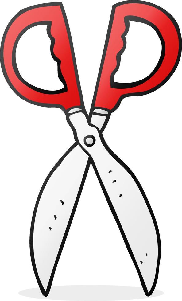 cartoon pair of scissors vector