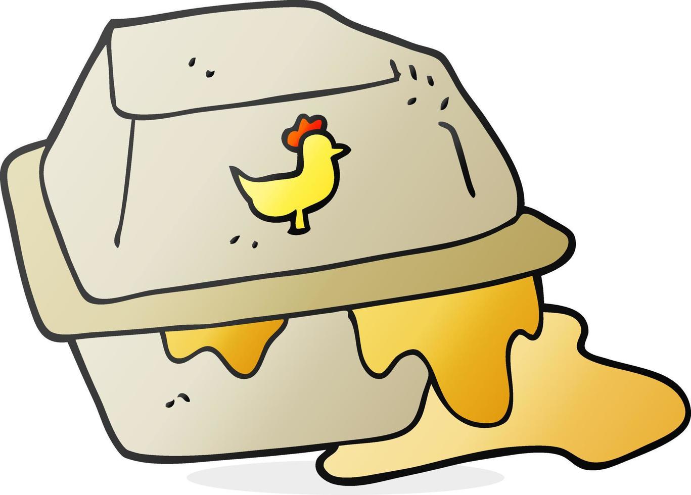 cartoon greasy takeout vector