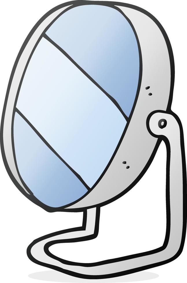 cartoon bathroom mirror vector