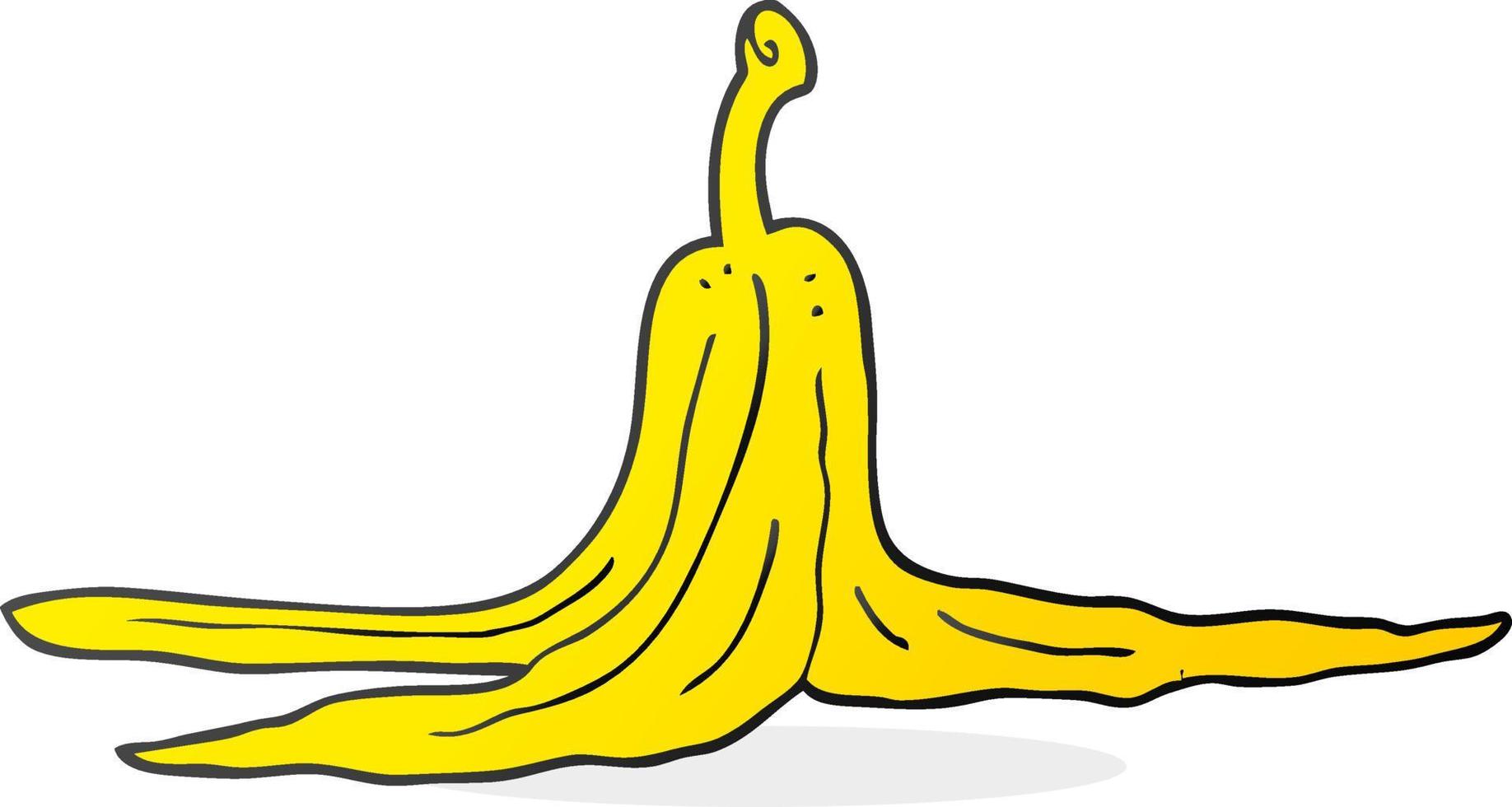 cartoon banana peel vector