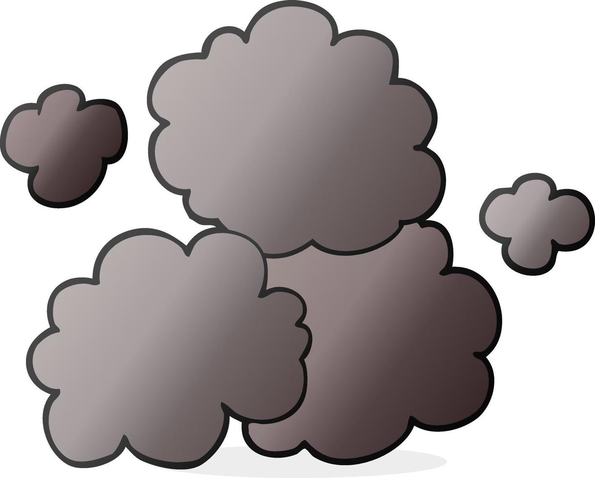 nube de humo de dibujos animados vector