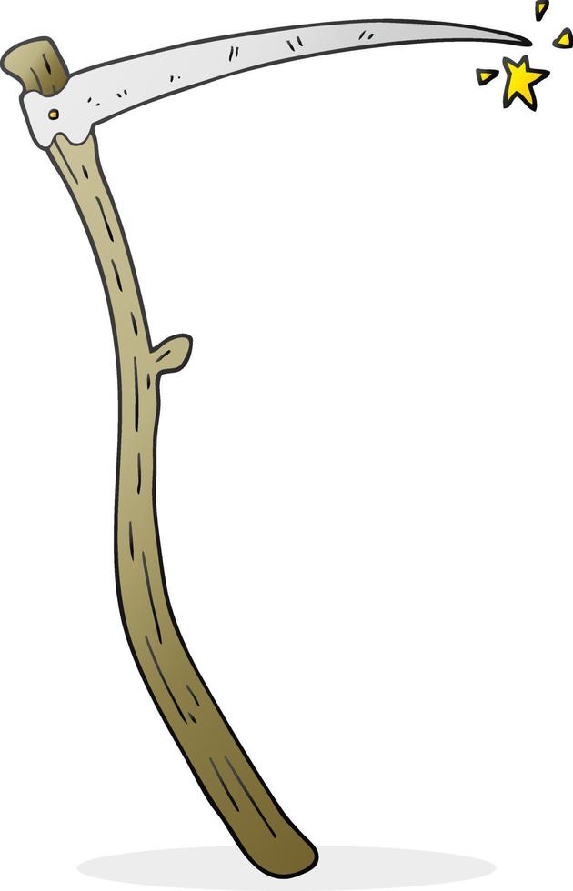 cartoon sharp scythe vector
