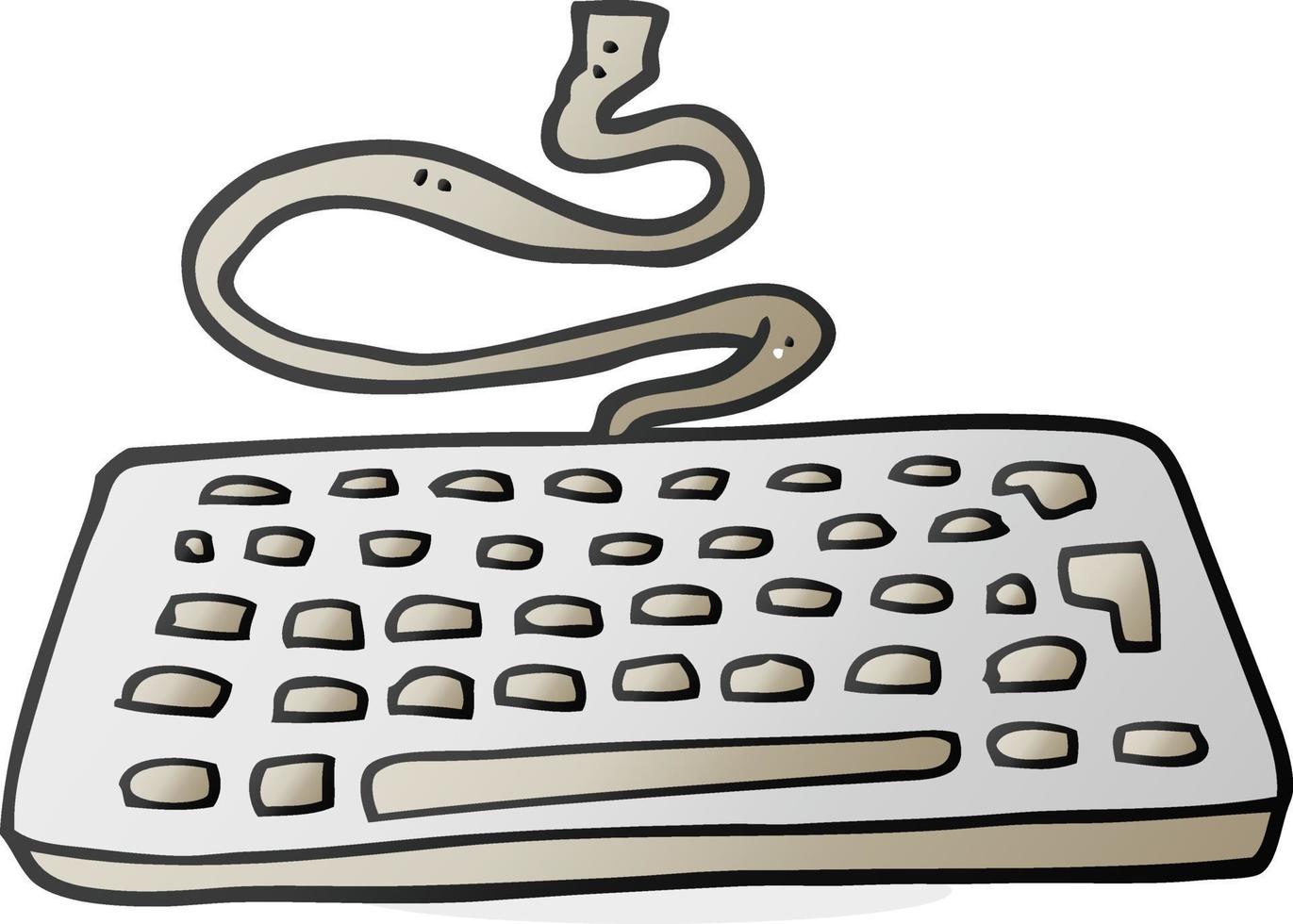 cartoon computer keyboard vector