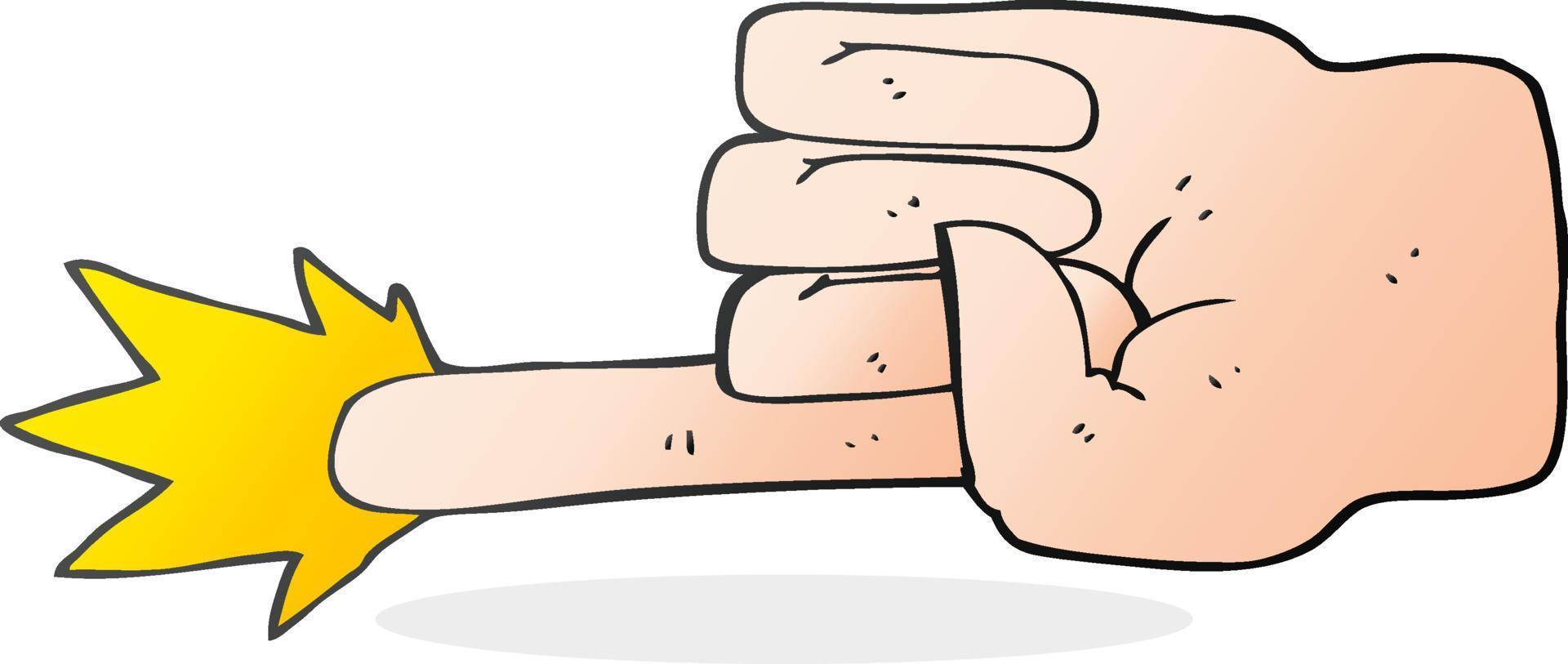 cartoon pointing hand vector