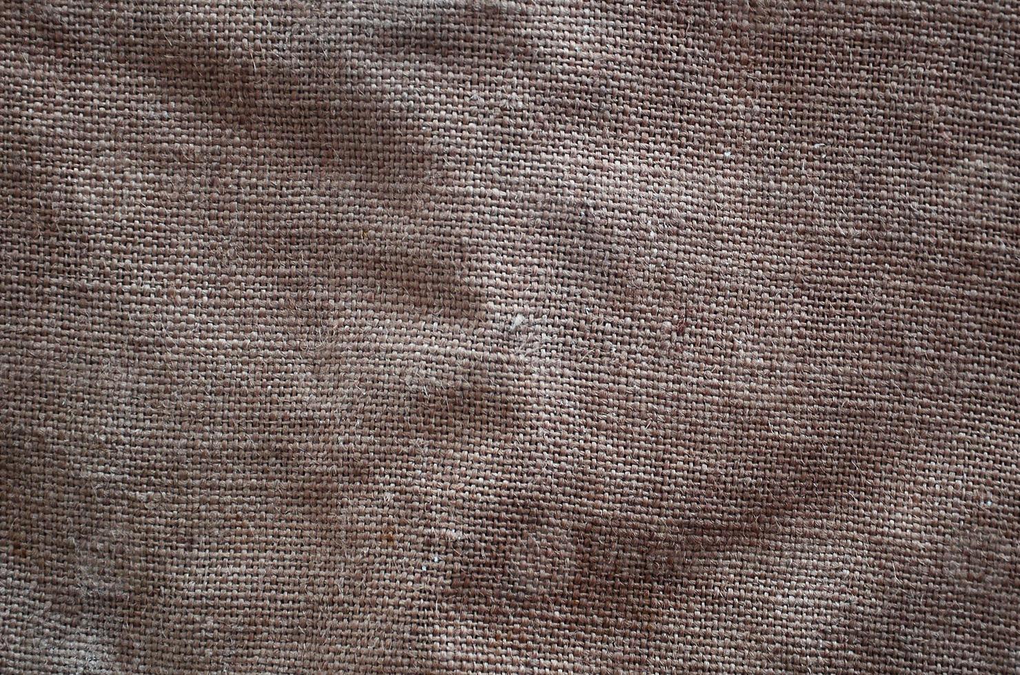 The texture of a very old brown sack cloth. Retro texture with canvas material. Background image with copy space photo