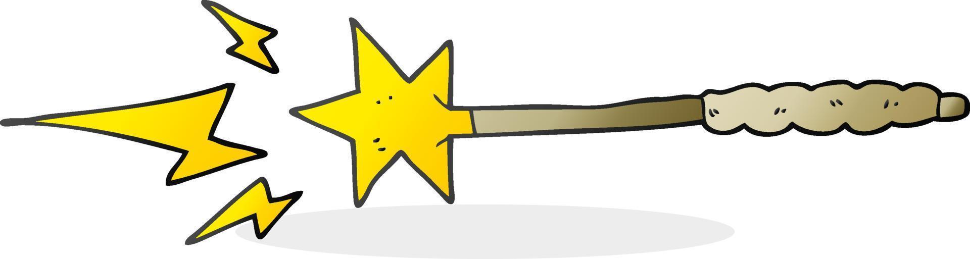 cartoon magic wand vector