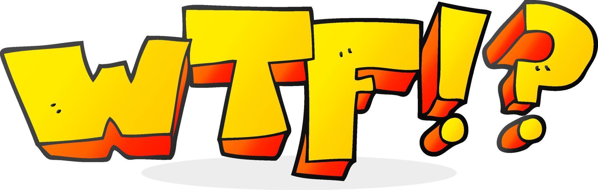 cartoon WTF symbol vector