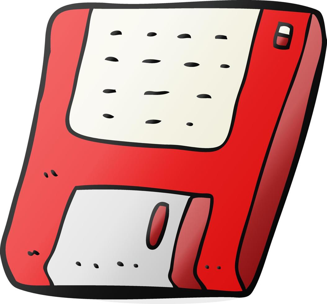 cartoon old computer disk vector