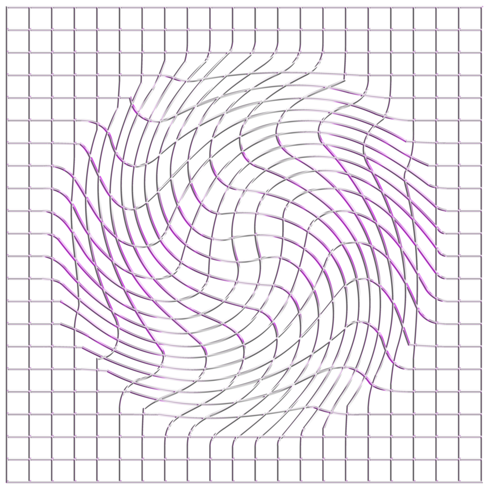 abstrakt 3d tolkning, vågig form, förvrängd sfär.3d tolkning. annorlunda regnbågsskimrande geometrisk former uppsättning. modern minimal metall objekt. trogen klämma konst png