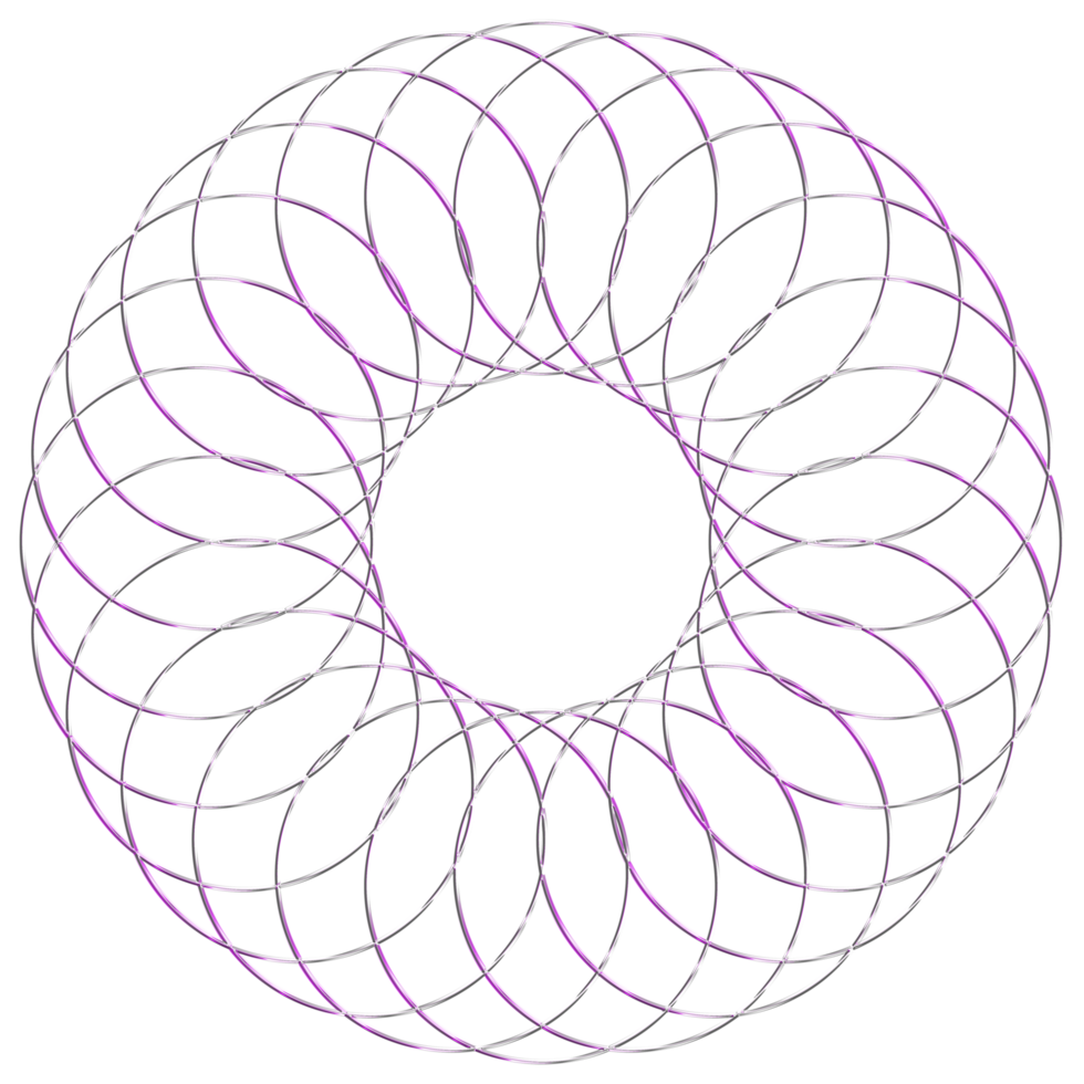 Abstract 3d rendering, wavy shape, distorted sphere.3d rendering. Different iridescent geometric shapes set. Modern minimal metal objects. Futuristic clip art png