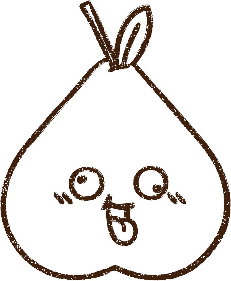 Pear Charcoal Drawing 12299024 Vector Art at Vecteezy