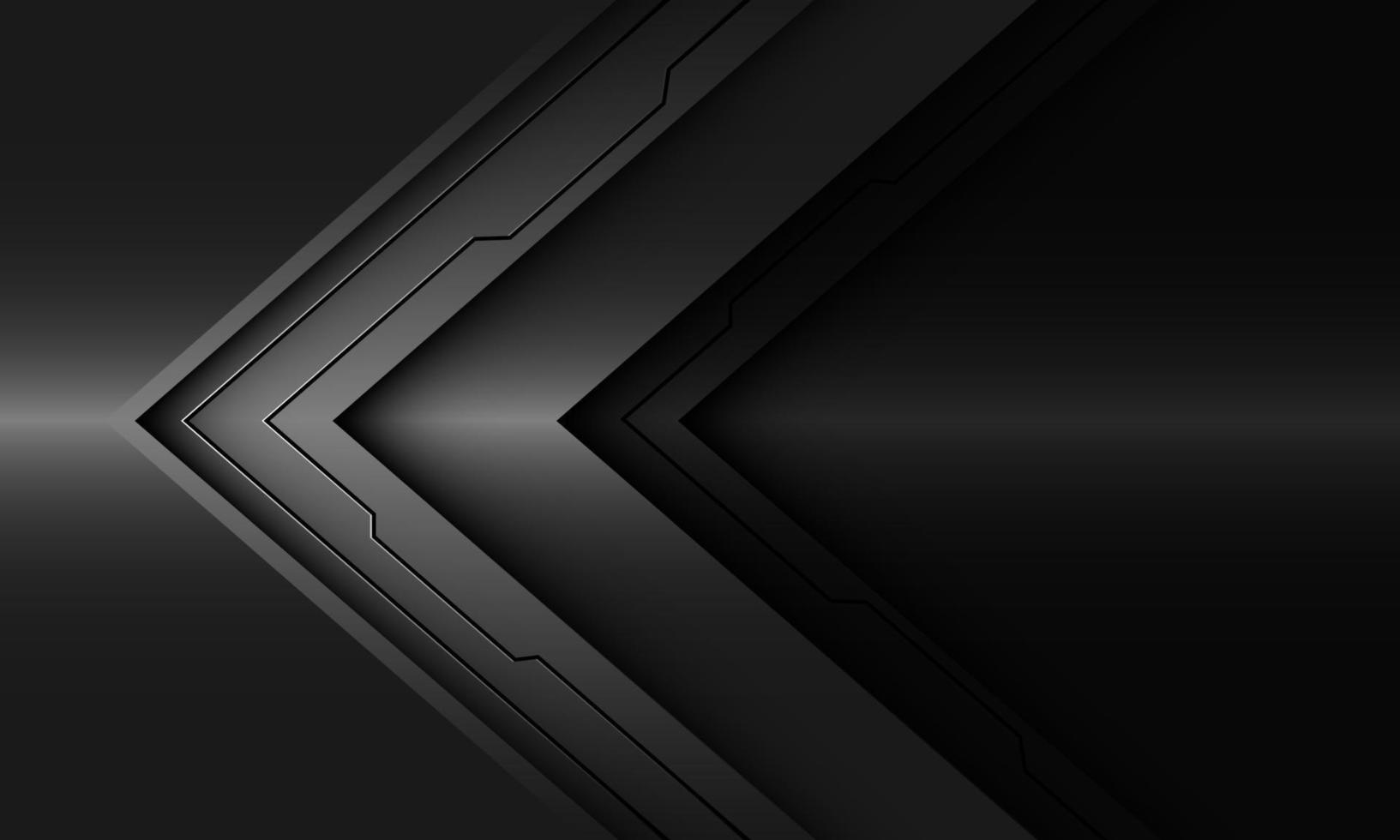 abstracto metálico flecha negro raya circuito cyber dirección geométrico diseño moderno futurista tecnología fondo vector