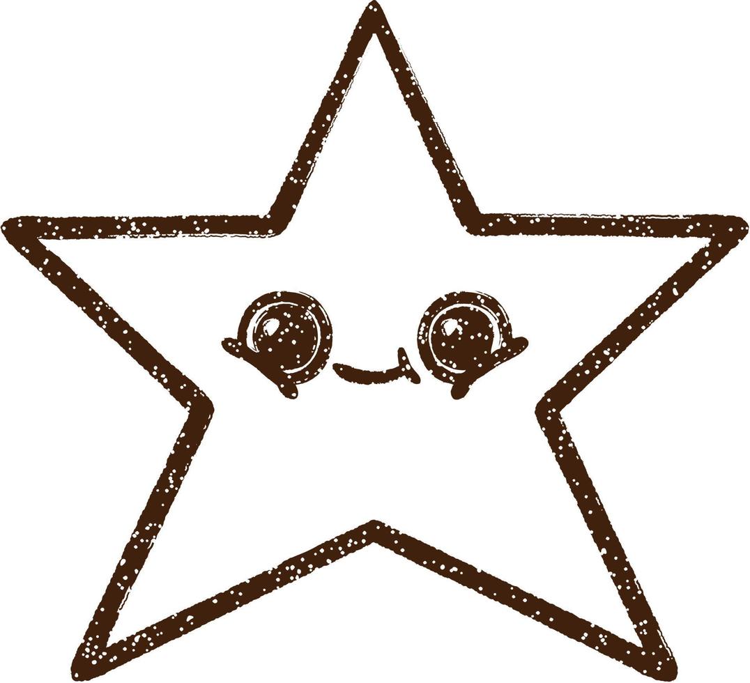 Star Charcoal Drawing vector