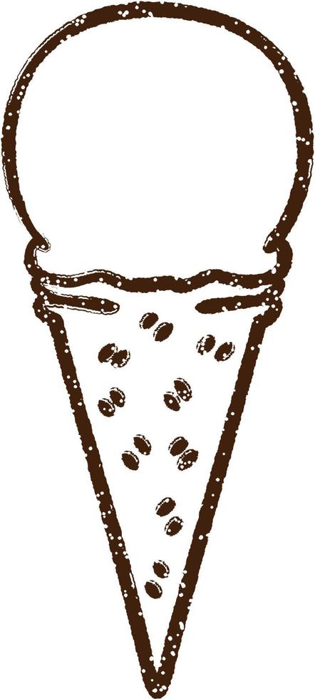 Ice Cream Charcoal Drawing vector