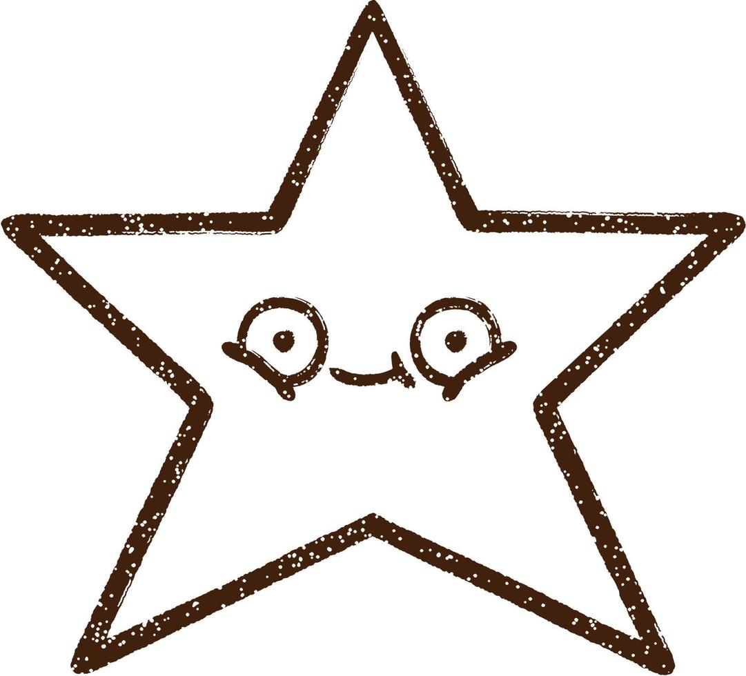 Star Charcoal Drawing vector