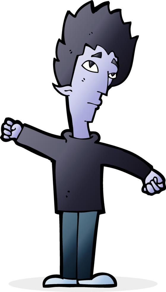 cartoon vampire man vector