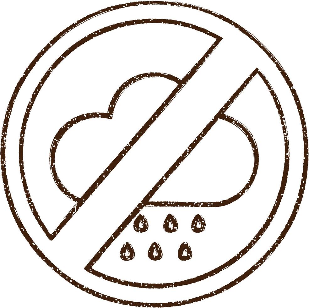No Rain Charcoal Drawing vector
