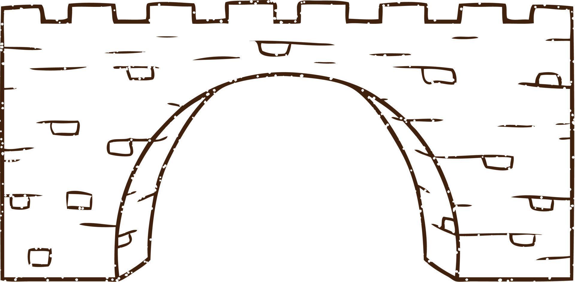 Stone Bridge Charcoal Drawing vector