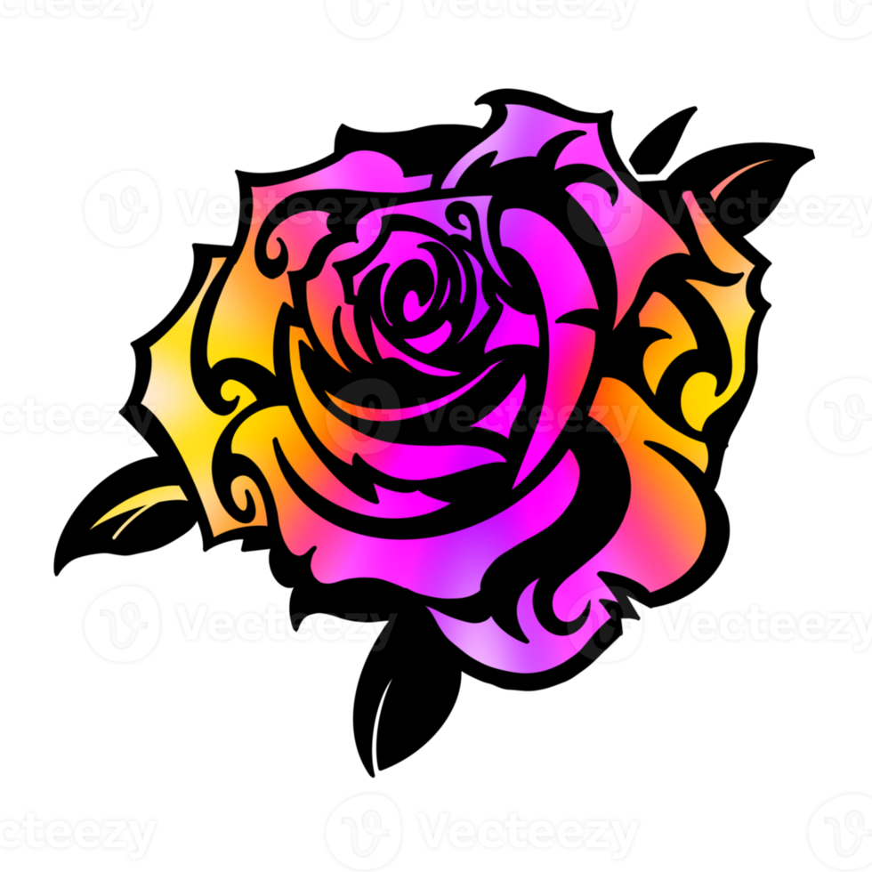 The colorful rose png