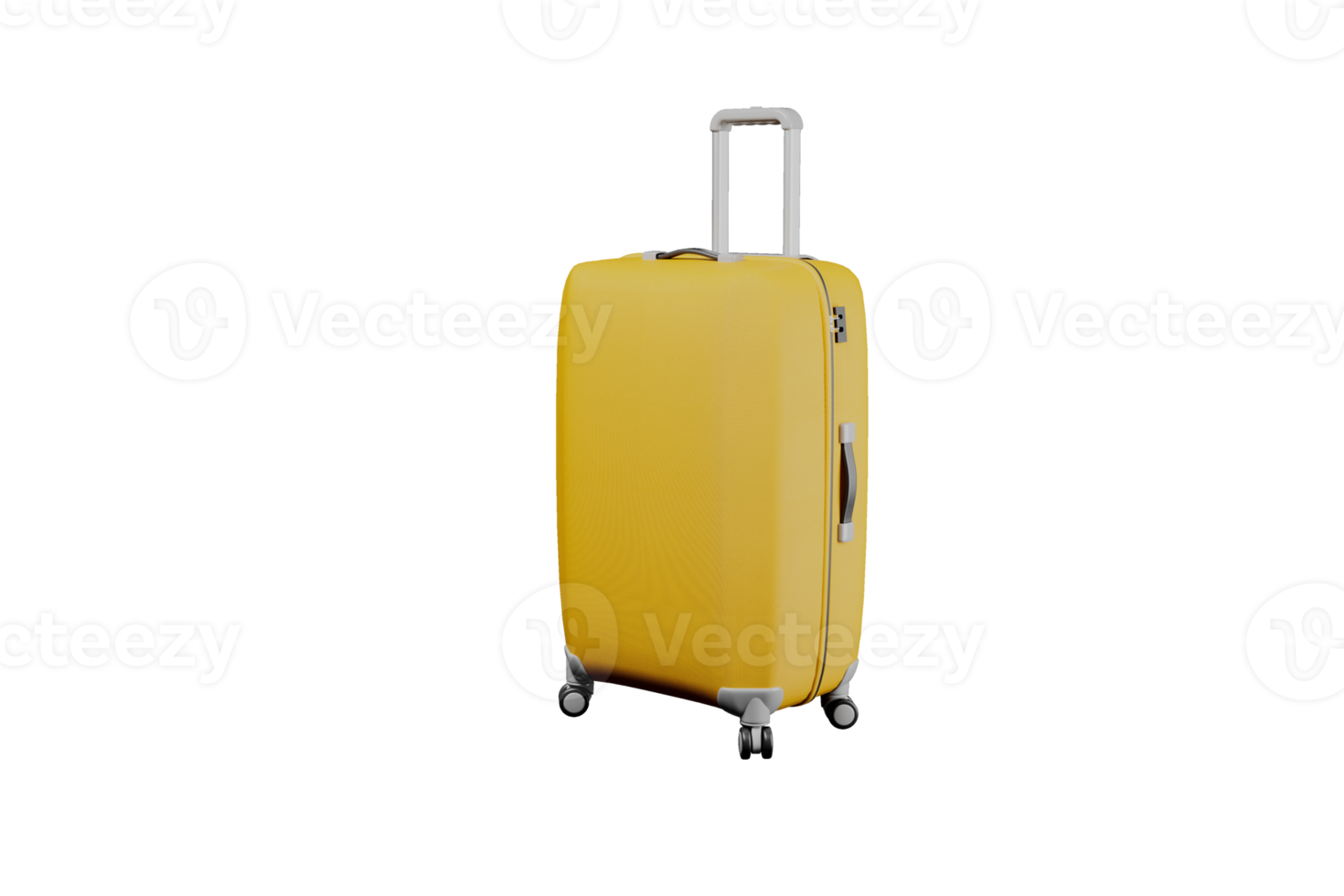 Yellow travel bug without background 3d render png