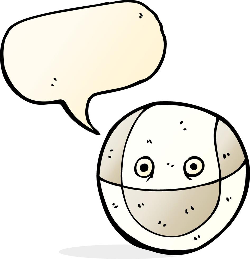 cartoon ball with speech bubble vector