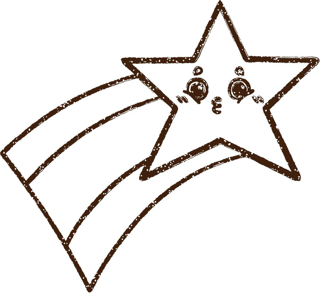 Shooting Star Charcoal Drawing vector