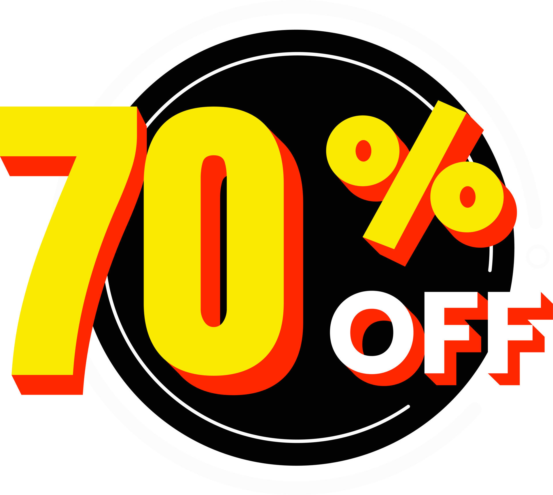 70 percent off discount number with circle element 12300366 PNG