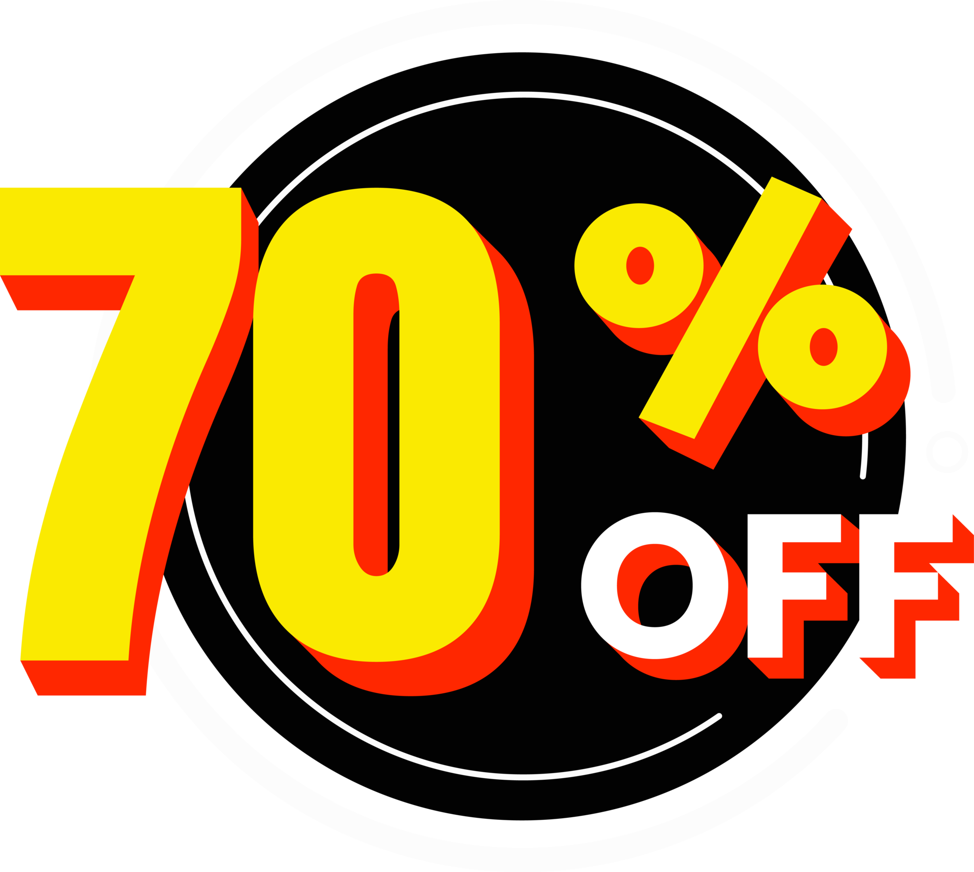 70 Percent Off Discount Number With Circle Element 12300366 PNG