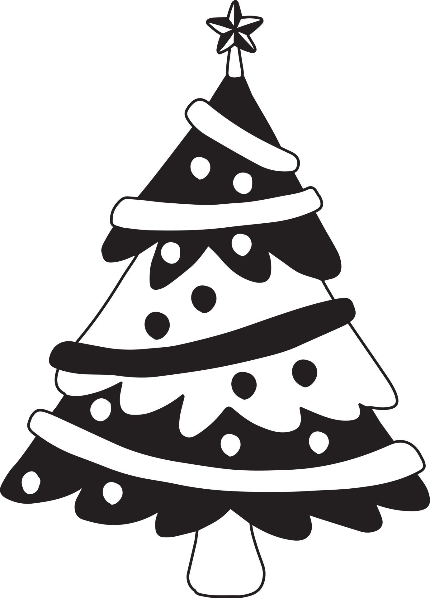 Hand Drawn christmas tree illustration 12300476 PNG