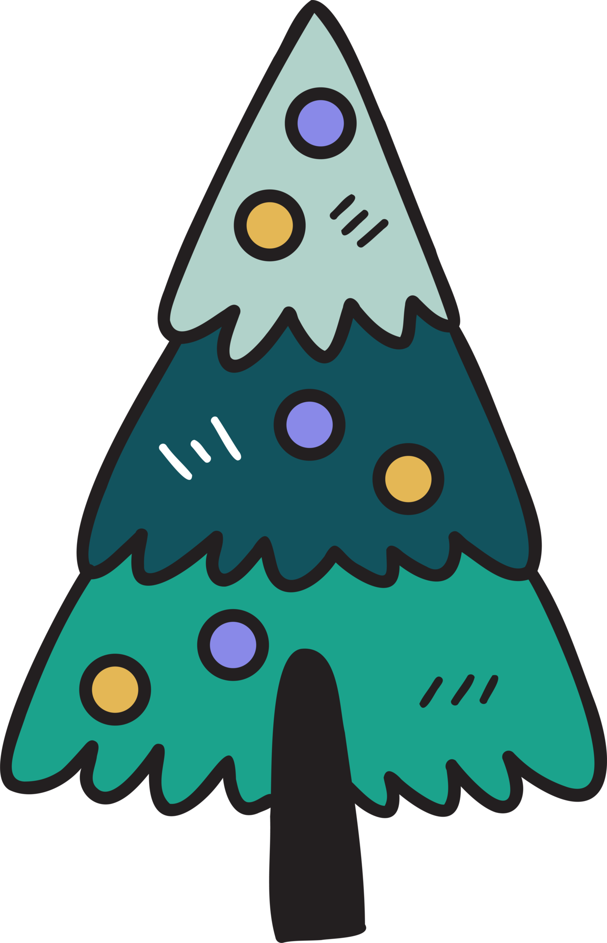 Hand Drawn christmas tree illustration 12300483 PNG