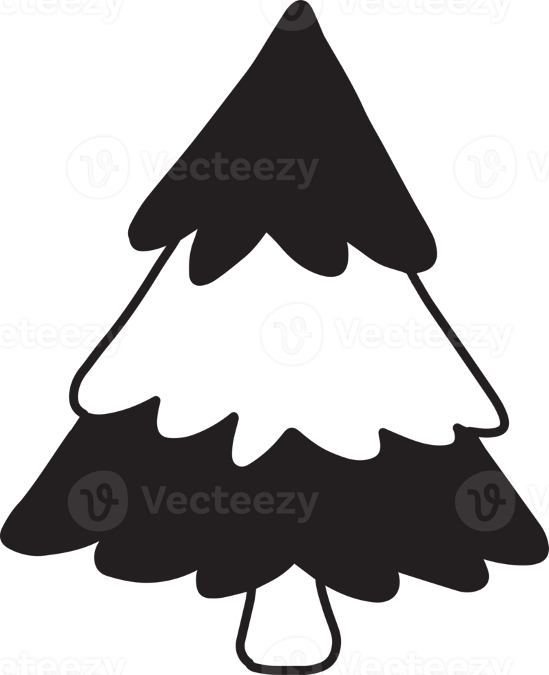 Hand Drawn christmas tree illustration png