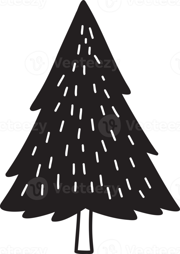 Hand Drawn christmas tree illustration png