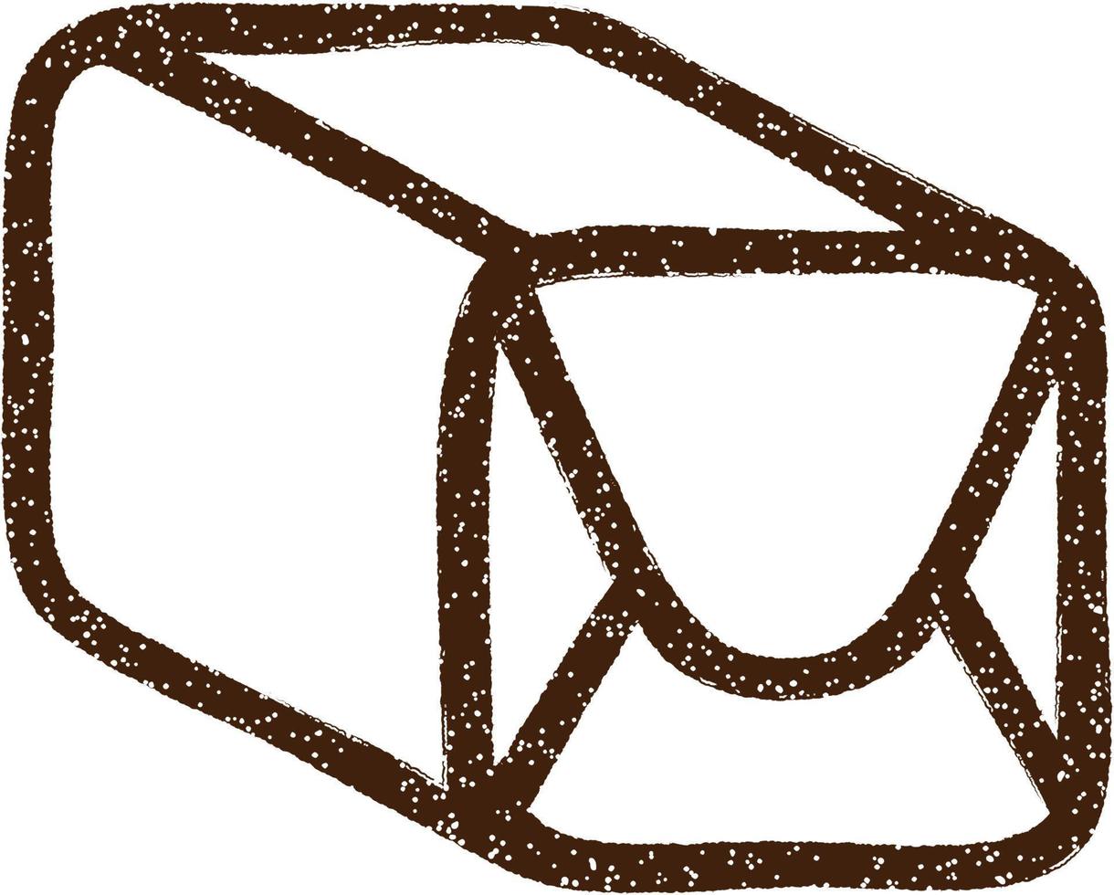 Wrapped Parcel Charcoal Drawing vector