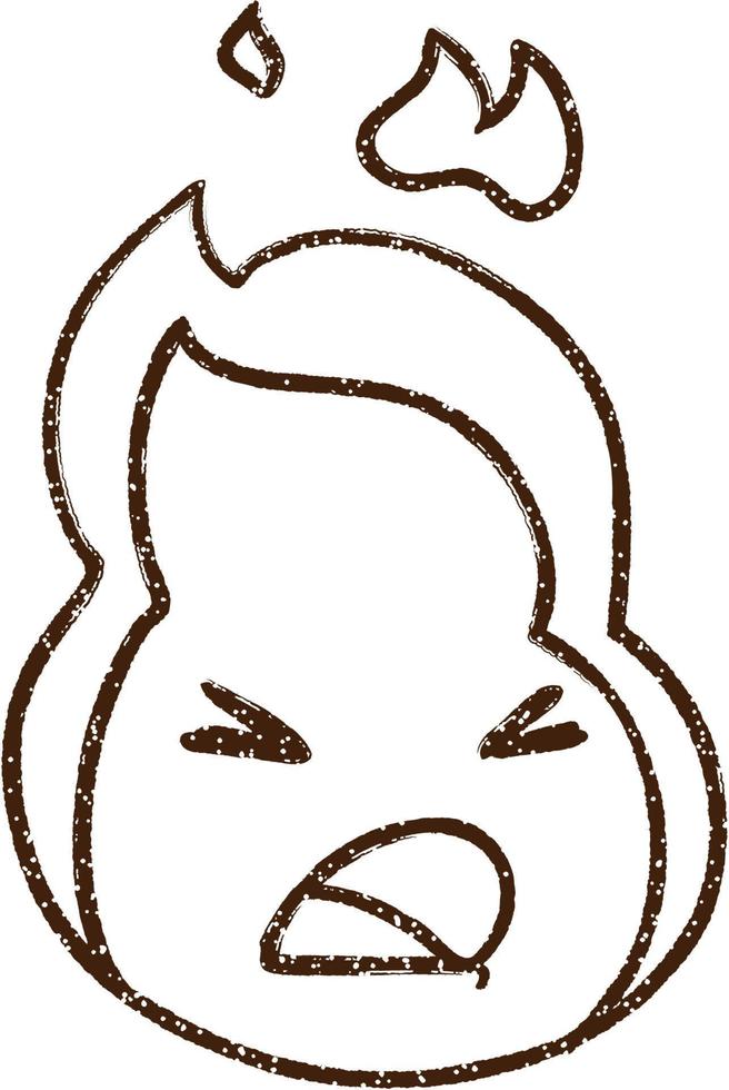 Fire Charcoal Drawing vector