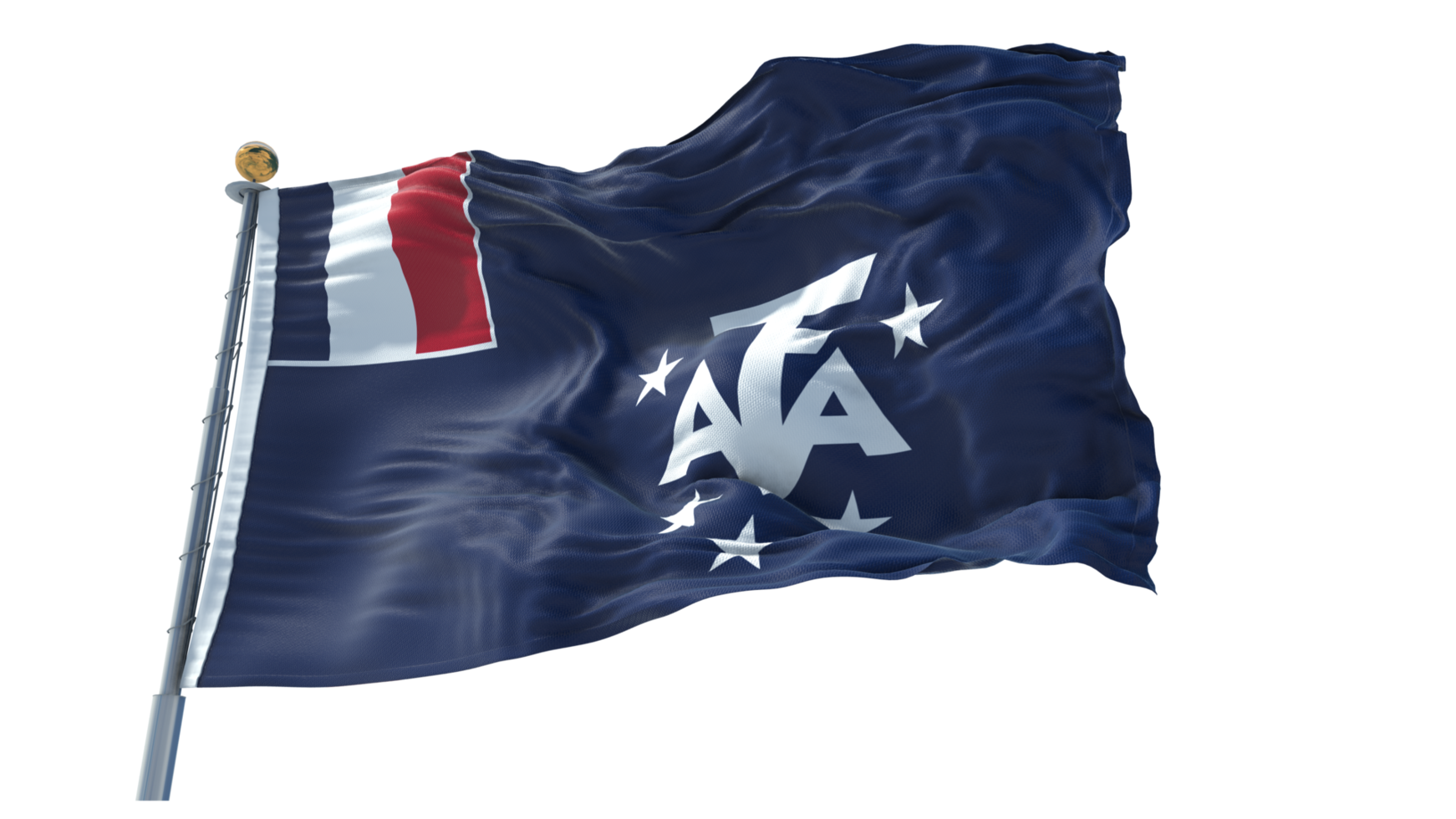 drapeau des terres australes et antarctiques françaises png