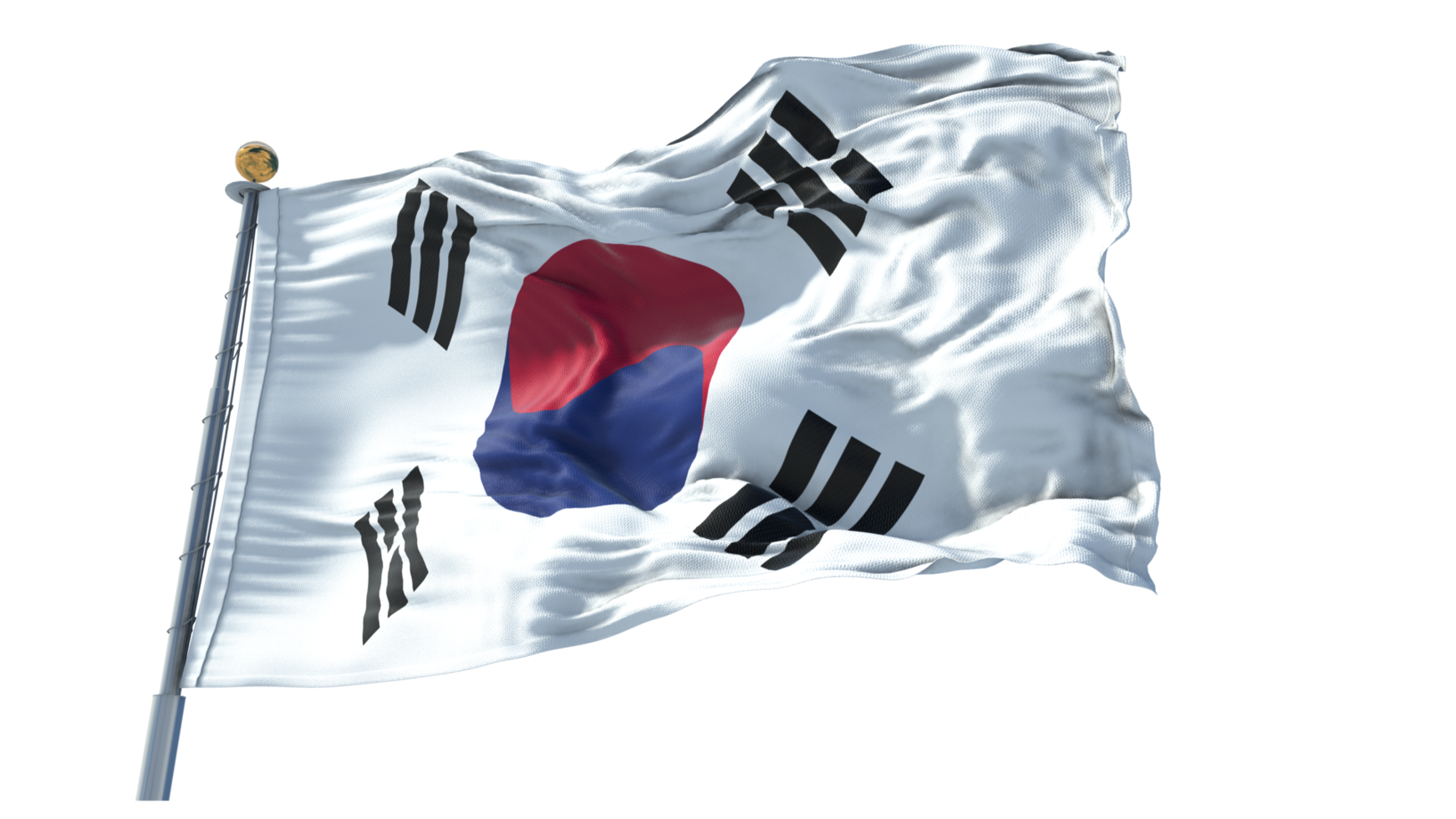 korea söder flagga png