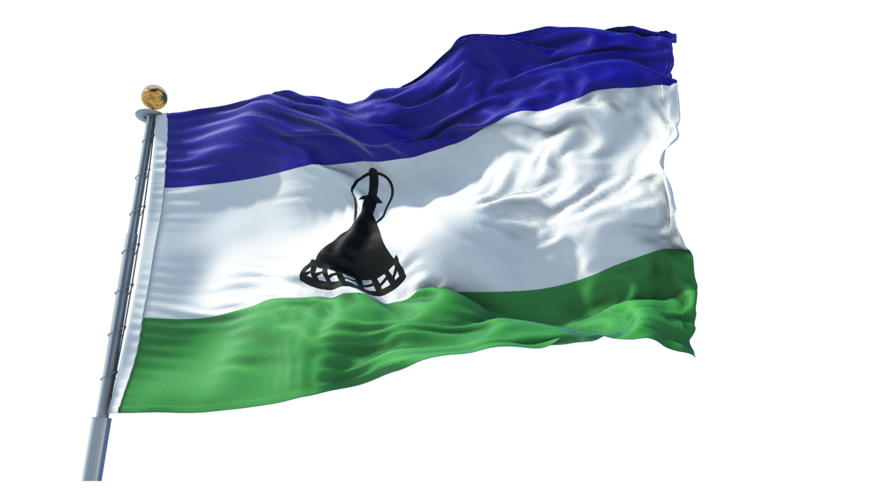 Lesotho vlag PNG