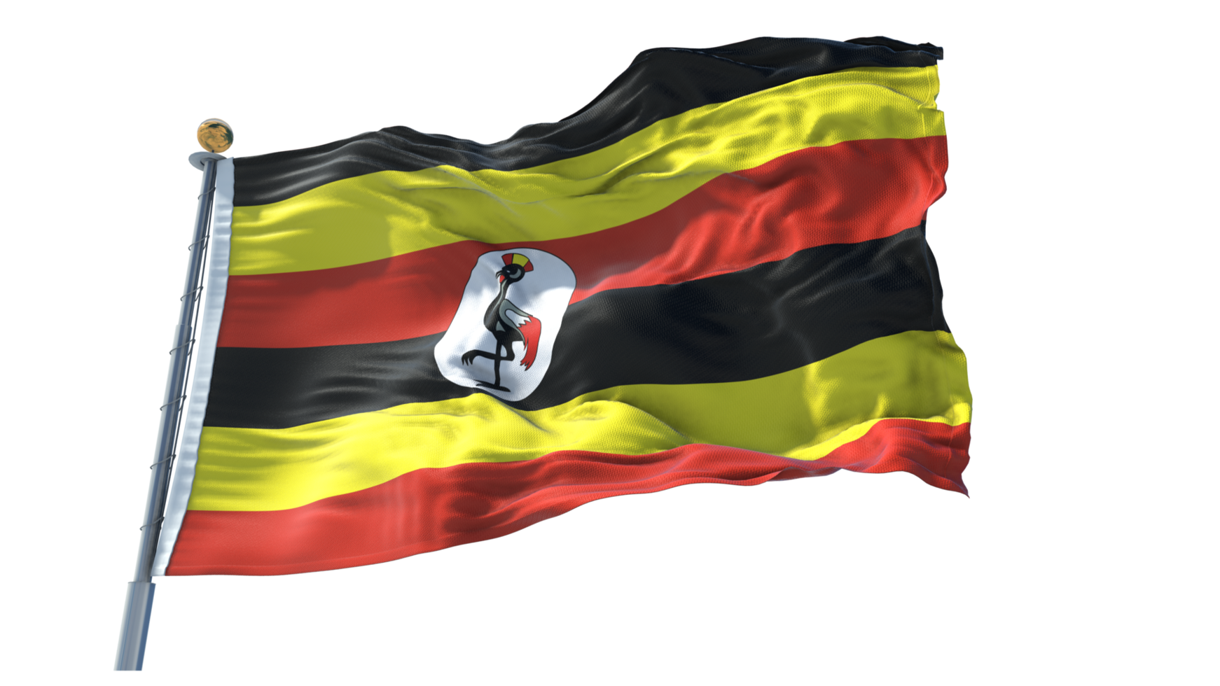 Oeganda vlag PNG