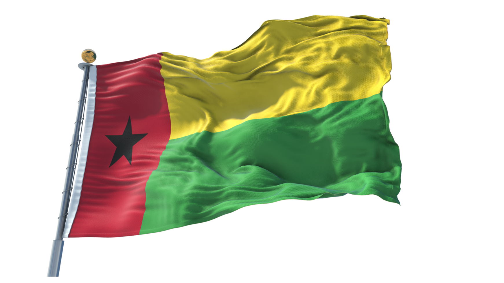 Guinea Biisau Flag PNG