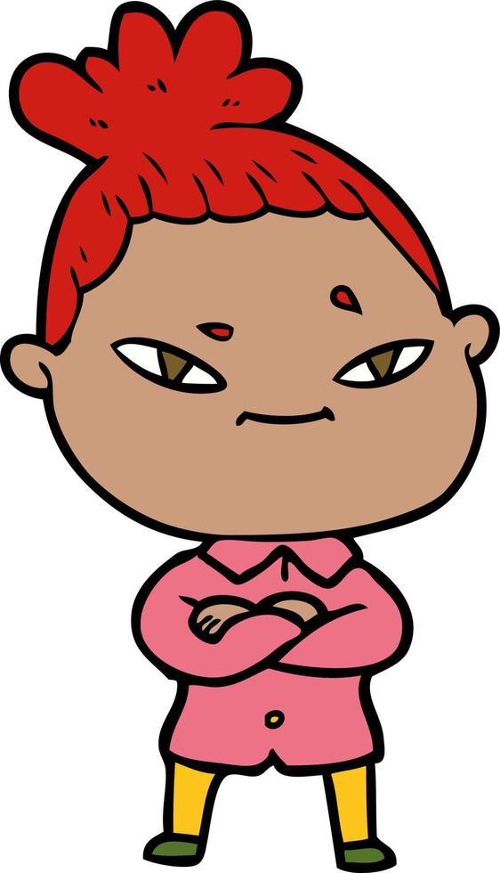 Vector cartoon woman
