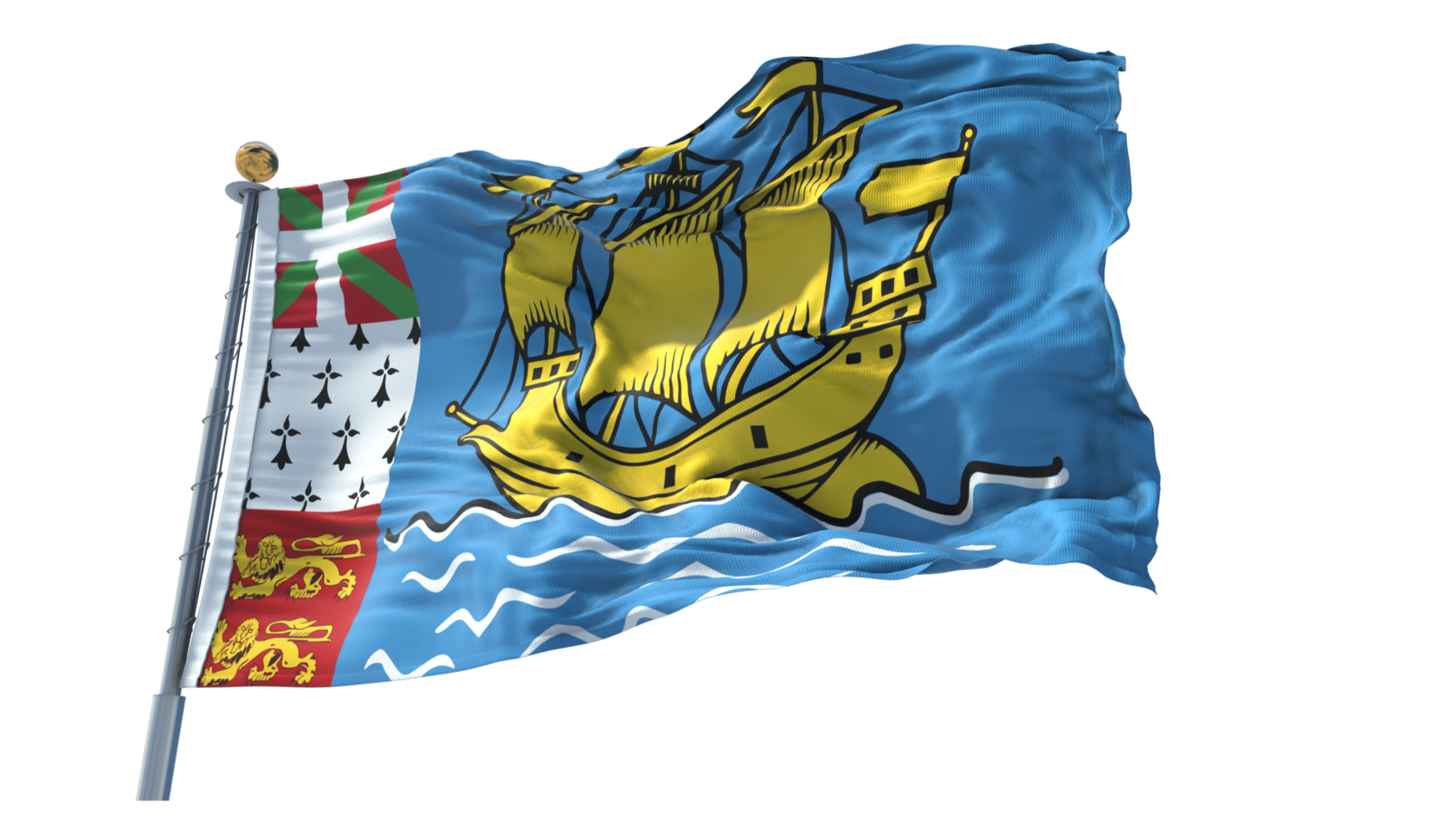 Saint Pierre and Miquelon Flag PNG