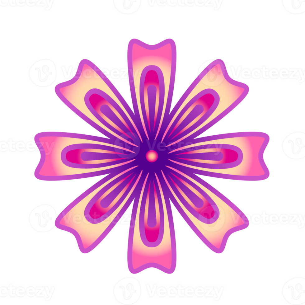 Botanical icon with vibrant colors and gradient. PNG with transparent background.