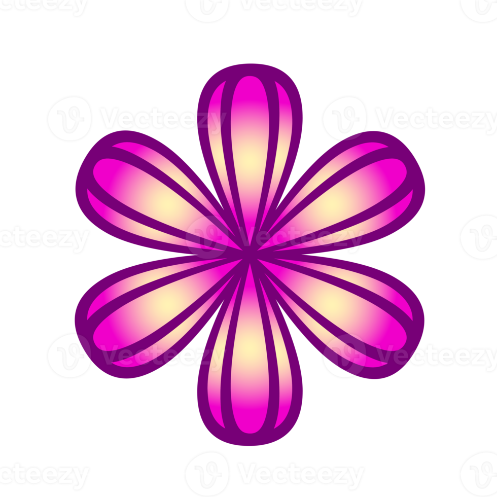 Botanical icon with vibrant colors and gradient. PNG with transparent background.