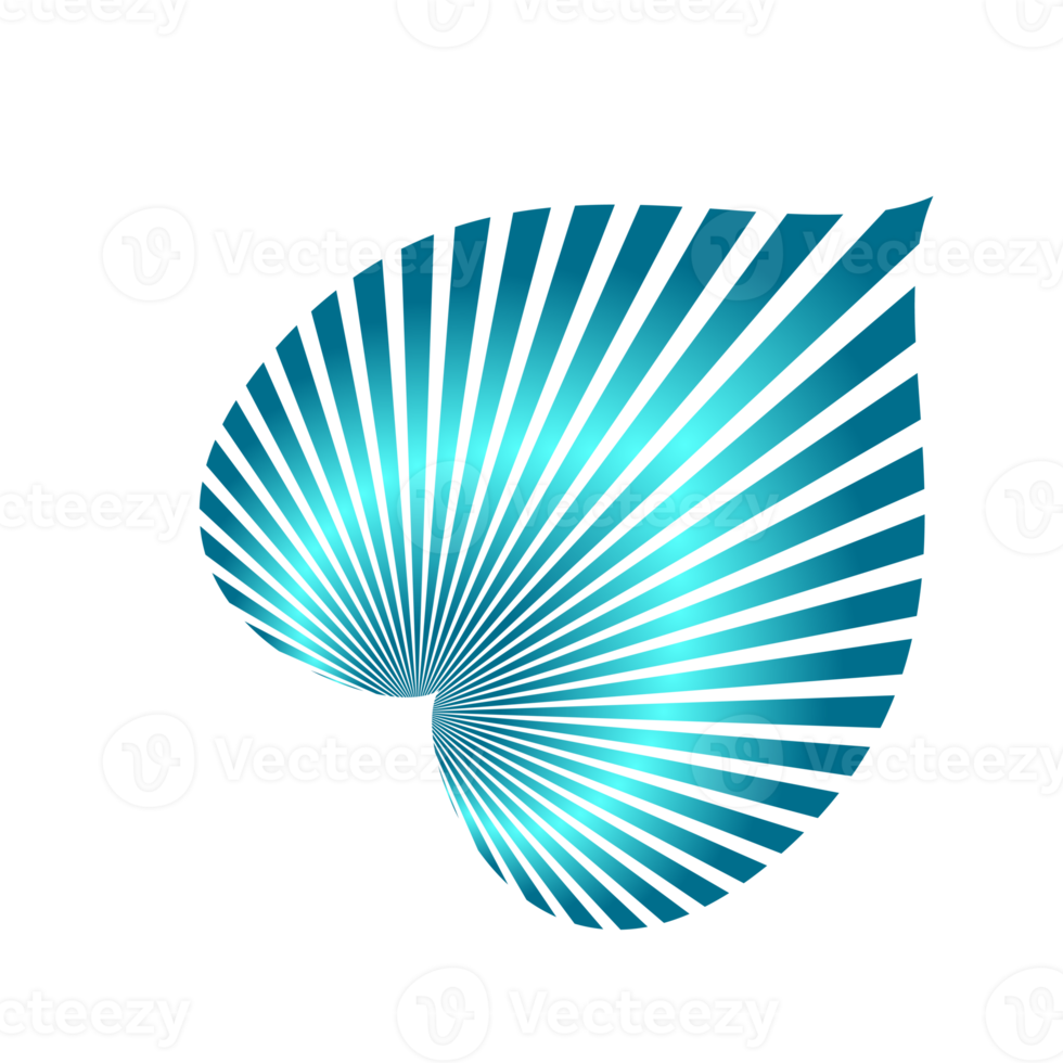 botanisch icoon met levendig kleuren en verloop. PNG met transparant achtergrond.