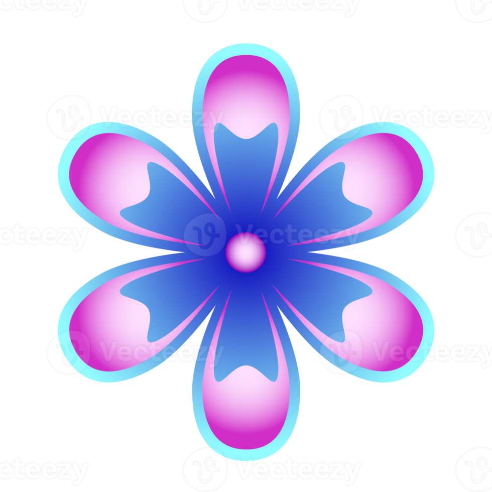 Botanical icon with vibrant colors and gradient. PNG with transparent background.